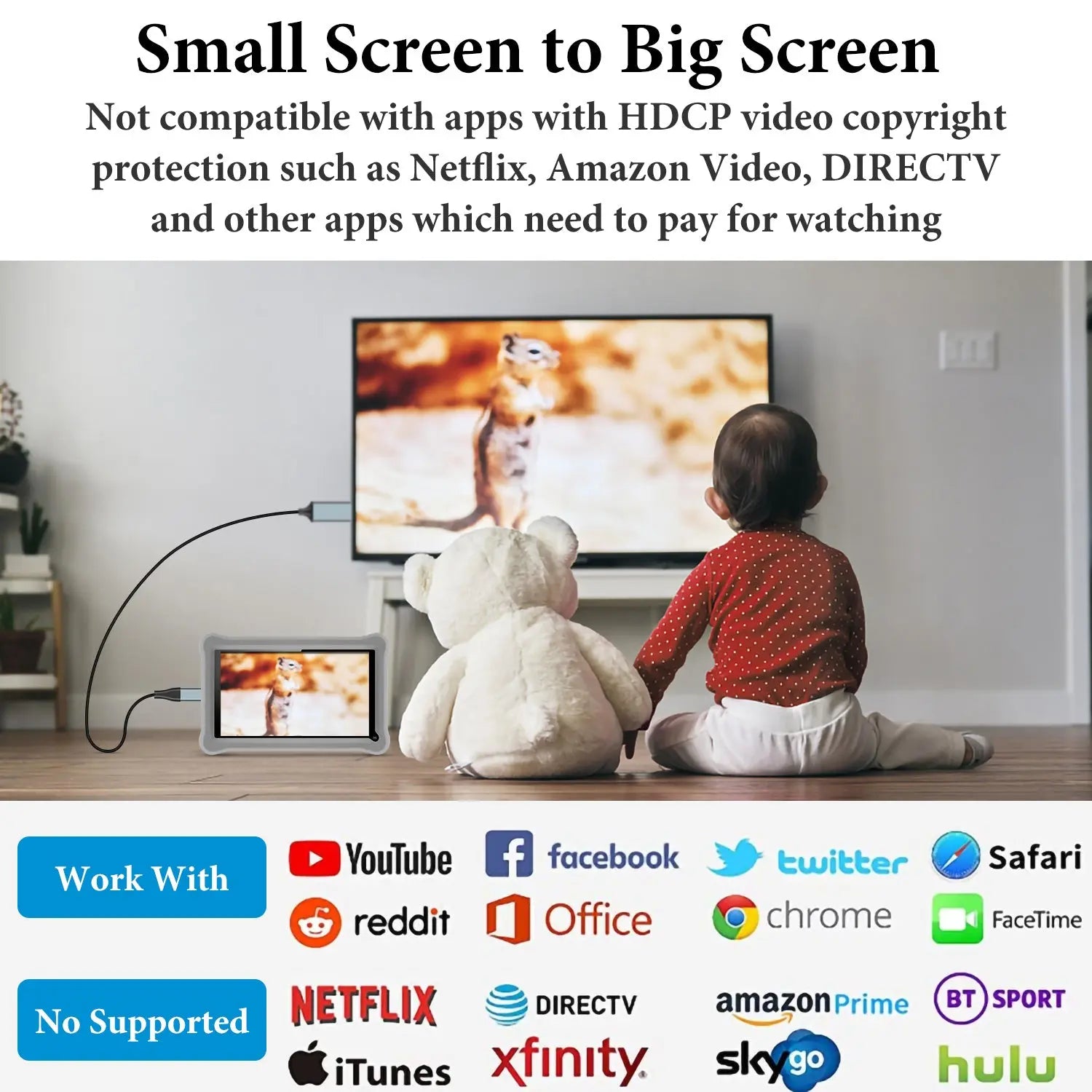 Ishare HDMI Wireless Adapter for Ios, Stream to Display